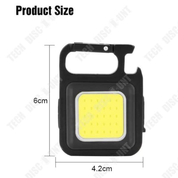 TD® Outdoor Camping Lights Multifunktionella uppladdningsbara nödljus Nyckelringar Bärbara arbetsljus