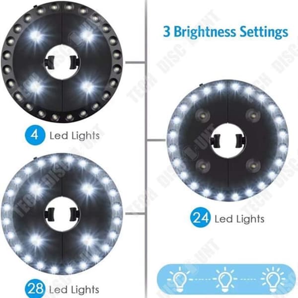 TD® multifunktionell tältljus 28LED nödljus paraplyljus Campingljus Campin Light Disc