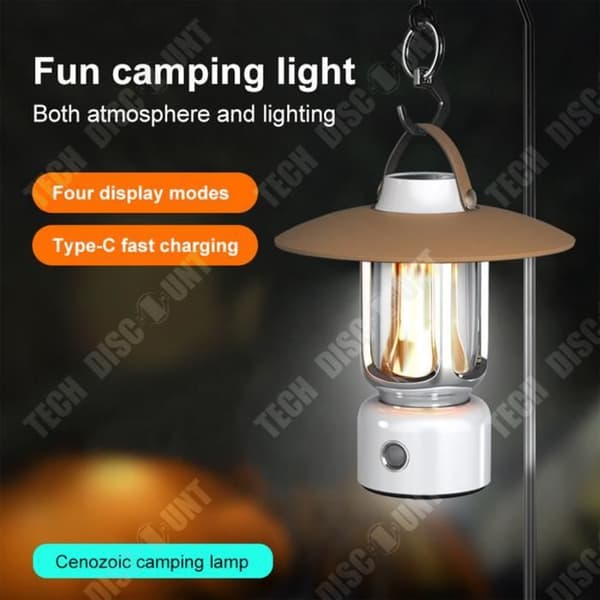 TD® Portable Atmosphere Emergency Rechargeable Retro Portable Stand Camping Light