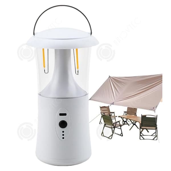 INN Lanterne camping 1200mah 3 ljuslägen Laddbar campinglanterna i tungsten kan bäras och hängas typ