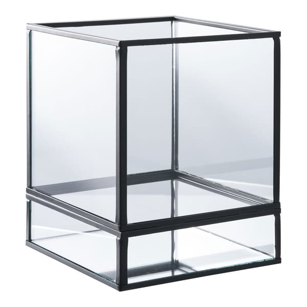 Stearinlys Holder, Orkan, 12x12x15 cm, Sort