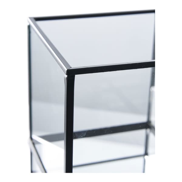 Stearinlys Holder, Orkan, 12x12x15 cm, Sort