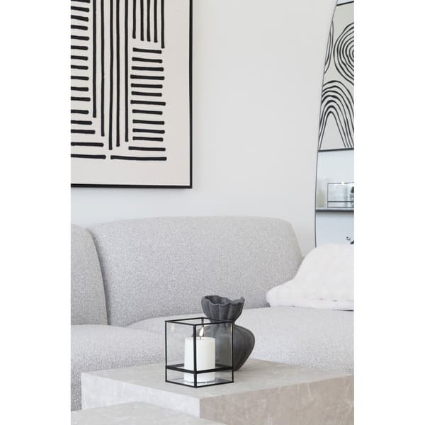 Stearinlys Holder, Orkan, 12x12x15 cm, Sort