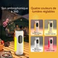 Miniatyrbild 3 av 4: INN Lanterne camping 2i1 4 nivåer av justerbart färgljus med bluetooth-högtalare skärmen kan fällas ut