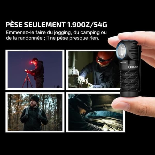 Huvudlampa - OLIGHT - Perun 2 - 1100 Lumen - Räckvidd 150m - Uppladdningsbar