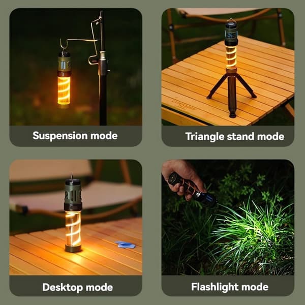2-i-1 LED Campinglampa med myggavvisare