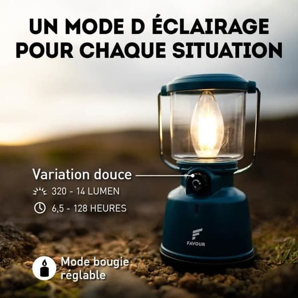 Lampafick - Favour - L0818 - LED Filament - IP64 Vattentålig - Laddningsbar USB