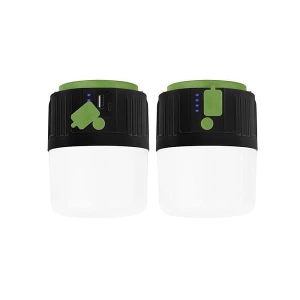 Campinglamp - GENERISK - Solenergi med powerbank 2400 mAh - 600 lumen - 5 belysningslägen