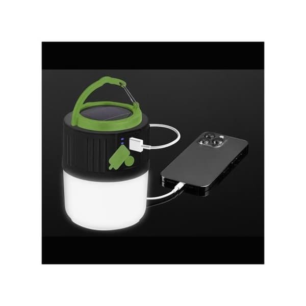 Campinglamp - GENERISK - Solenergi med powerbank 2400 mAh - 600 lumen - 5 belysningslägen