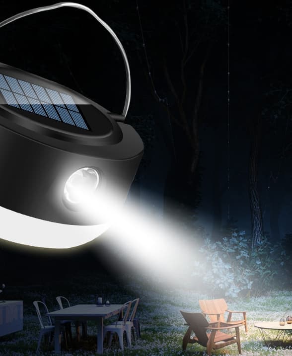 led super lys solcellelampe til camping kold og varm tofarvet lang levetid udendørs husholdning nødbelysning campingudstyr