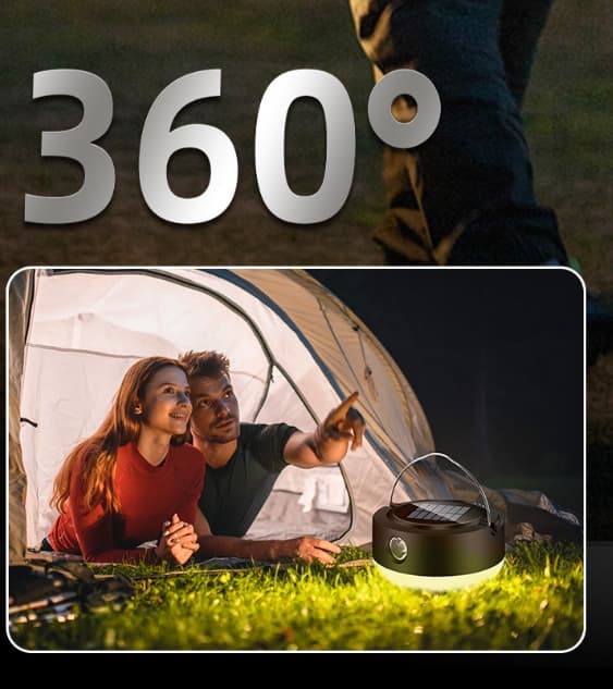 led super lys solcellelampe til camping kold og varm tofarvet lang levetid udendørs husholdning nødbelysning campingudstyr