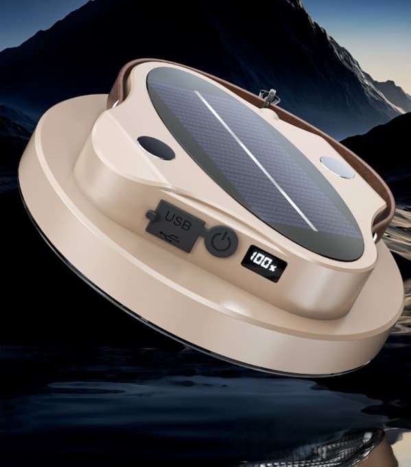 Solcellelampe til camping udendørs telt nødbelysning omgivende belysning lang levetid bærbar model