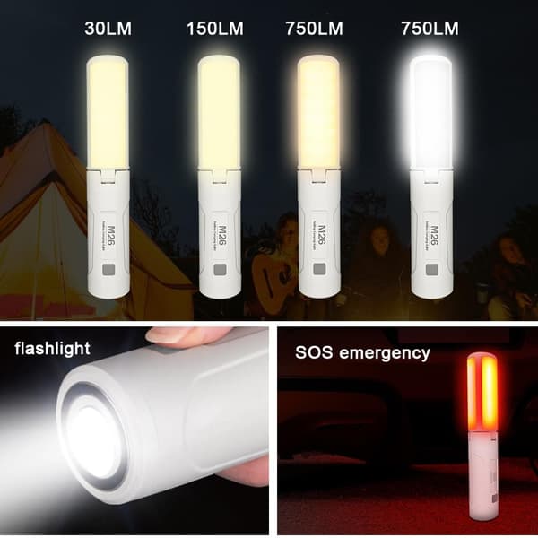 OBOSOE genopladelig campinglanterne – 750LM foldbar LED-lanterne | 3500mAh powerbank, 3 lystilstande, vandafvisende | Til camping