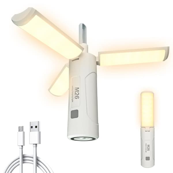 OBOSOE genopladelig campinglanterne – 750LM foldbar LED-lanterne | 3500mAh powerbank, 3 lystilstande, vandafvisende | Til camping
