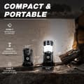 Miniatyrbild 5 av 5: OBOSOE Solcellsdrivna Campinglyktor (2-pack) – Vikbara LED-lampor med USB-laddning | Hängbara Nödlyktor för Camping, Stormar