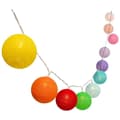 Miniatyrbild 1 av 4: Solcellsgirlang - LUMISKY - MIMY COLORS SOLAR - 3,80 m - Bomullstussar - 10 glödlampor - Varmvit LED
