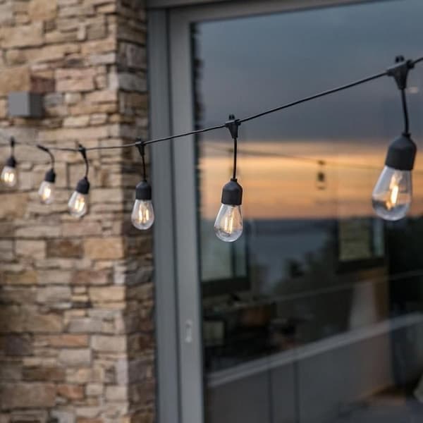Solcellelampe guirlande - LUMISKY - MAFY SOLAR - 6,50 m - 10 vintage glødelamper - varm hvid LED