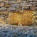 Pikkukuva 3 / 5: Koristeellinen aurinkokennolyhty - LUMISKY - CAPRI SMALL - K32 cm - Polyeteeni - Lämmin valkoinen LED