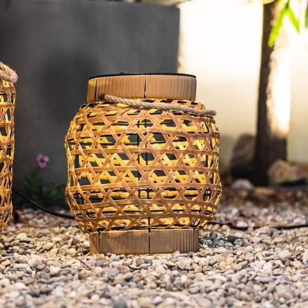 Koristeellinen aurinkokennolyhty - LUMISKY - CAPRI SMALL - K32 cm - Polyeteeni - Lämmin valkoinen LED