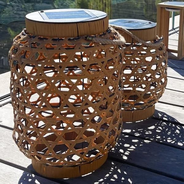Koristeellinen aurinkokennolyhty - LUMISKY - CAPRI SMALL - K32 cm - Polyeteeni - Lämmin valkoinen LED