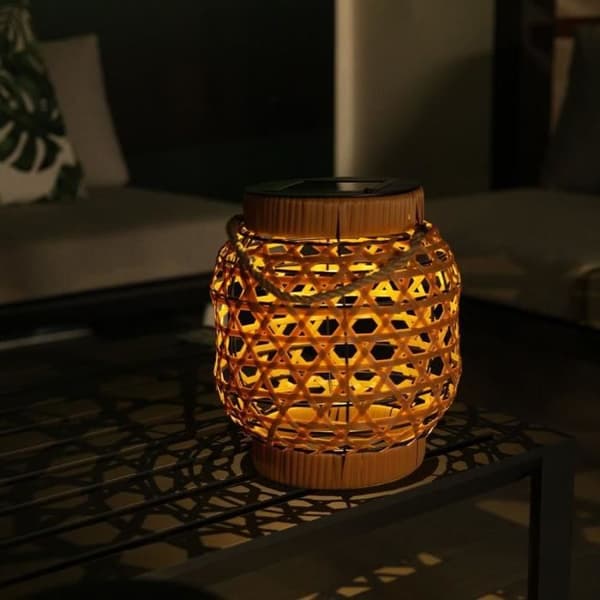 Koristeellinen aurinkokennolyhty - LUMISKY - CAPRI SMALL - K32 cm - Polyeteeni - Lämmin valkoinen LED