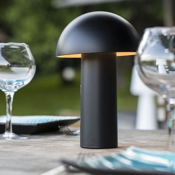 Sladdlös bordslampa - LUMISKY - TOD BLACK - H28 cm - Justerbart huvud - Varmvit LED