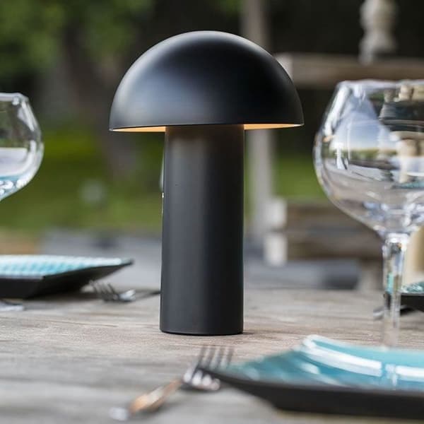 Sladdlös bordslampa - LUMISKY - TOD BLACK - H28 cm - Justerbart huvud - Varmvit LED