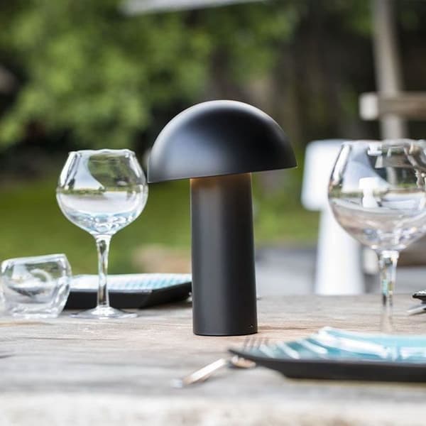 Sladdlös bordslampa - LUMISKY - TOD BLACK - H28 cm - Justerbart huvud - Varmvit LED
