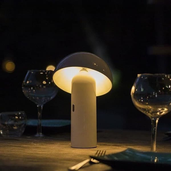 Sladdlös bordslampa - LUMISKY - TOD WHITE - H28 cm - Justerbart huvud - Varmvit LED
