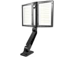 Miniatyrbillede 1 af 3: Solcellelampe - LUMISKY - CLIPPER BLACK - 37 cm - 2 sorte hoveder - Justerbar bevægelsessensor - Hvid LED