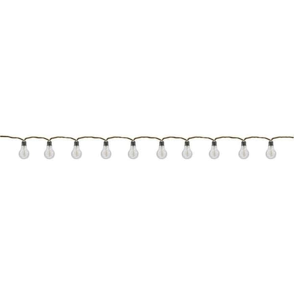 Udendørs lysgirlande - LUMISKY - FANTASY CORD - 7,70 m - 10 transparente glødelamper - varm hvid LED