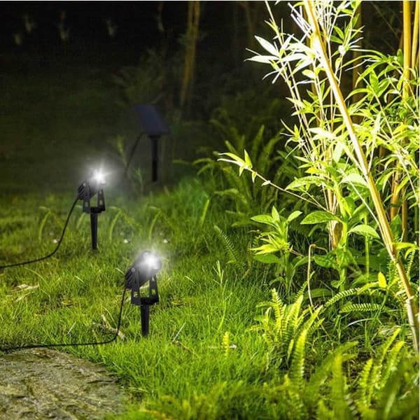 Kaksoiskokoiset 2-in-1 aurinkokennovalaisimet kiinnitettäväksi tai ripustettavaksi - LUMISKY - ROUNDY - K27 cm - Viileä valkoinen LED