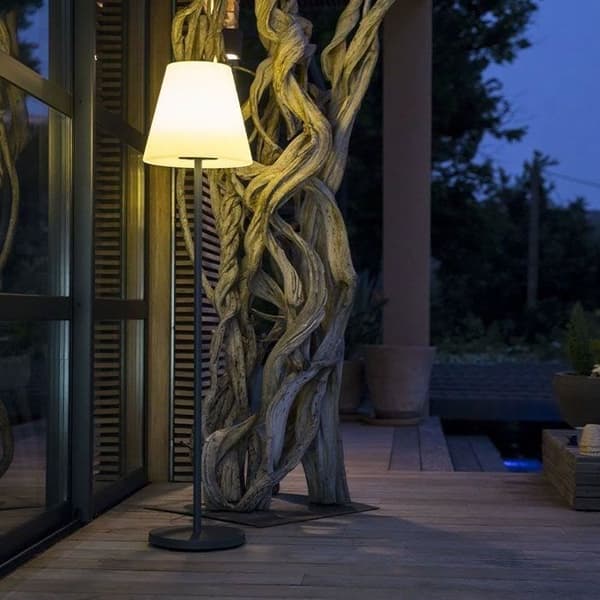 Trådlös golvlampa - LUMISKY - STANDY - H150 cm - Metallfot - Dimbar flerfärgad LED