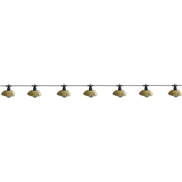 Udendørs lysgirlande - LUMISKY - COTTAGE - 5,70 m - 10 transparente kugler - Varm hvid LED