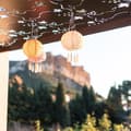 Miniatyrbild 4 av 4: Set med 3 solcellslyktor - LUMISKY - SHANGRI LA - H20 cm - Rosa, creme och orange - Varmvit LED