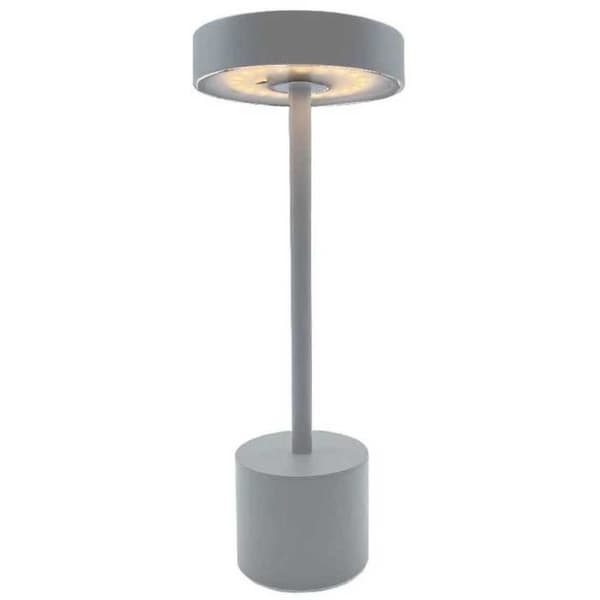 Trådlös bordslampa - LUMISKY - ROBY GREY - H30 cm - Touch i aluminium - Ljusgrå - LED