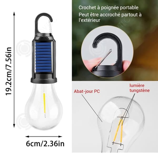 INN Solcellslampa 4PCS 5w 3lägen solcellslampa laddningsbar lampa camping laddningsbar lampa campinglykta för fiske camping