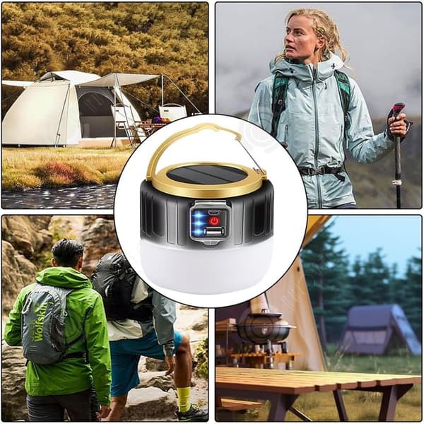 INN LED solpanel lampa 10w 7200mAh IP6 vattentät med fjärrkontroll och handtag 3 justerbara lägen campinglampa solcampinglampa