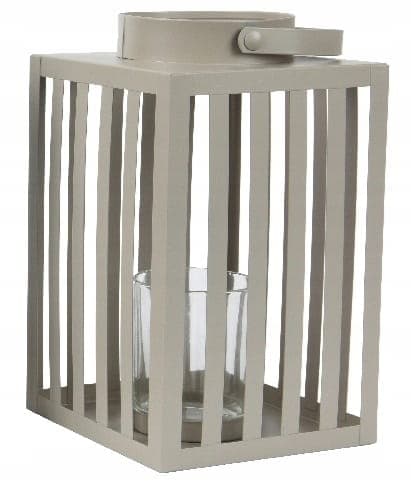Dekorativ lykta i metall, elegant lykta 12x12x20cm