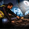 Miniatyrbillede 3 af 6: Moorle campinglampe med ventilator og LED-lys – 2-i-1 bærbar bordventilator til camping, udendørs og natbrug