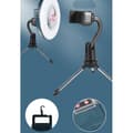 Miniatyrbillede 5 af 6: Moorle campinglampe med ventilator og LED-lys – 2-i-1 bærbar bordventilator til camping, udendørs og natbrug