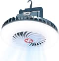 Miniatyrbillede 1 af 6: Moorle campinglampe med ventilator og LED-lys – 2-i-1 bærbar bordventilator til camping, udendørs og natbrug