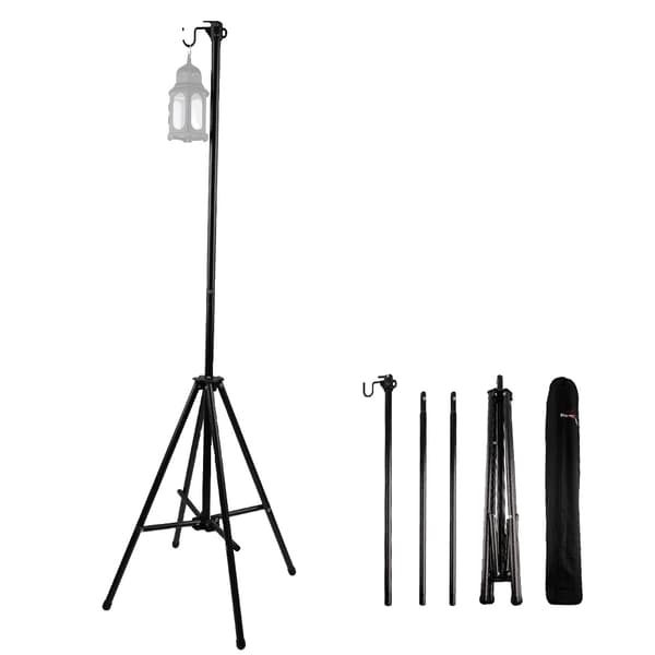 Fiske Lys Stand, Foldbart Design, Firebenede Beslag