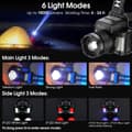 Miniatyrbild 2 av 5: Moorle Uppladdningsbar LED pannlampa – 18000 lumen, zoombar med rörelsesensor, perfekt för camping & arbete