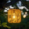 Miniatyrbillede 7 af 7: OBOSOE 4-pak rattan solcellelanterner, vandtætte hængende solcellelamper til have og terrasse