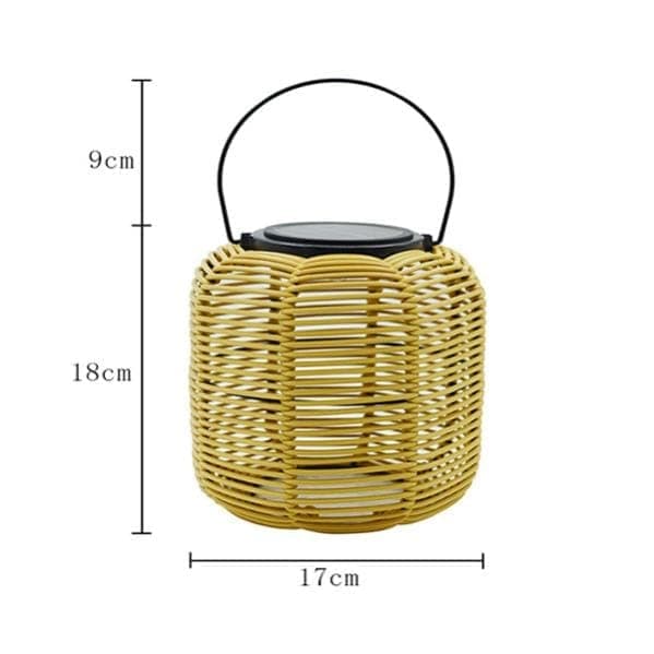 OBOSOE 4-pak rattan solcellelanterner, vandtætte hængende solcellelamper til have og terrasse