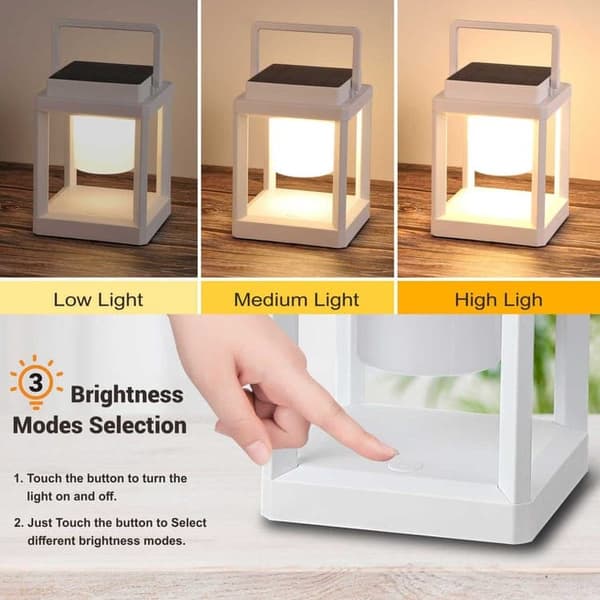 OBOSOE aurinkoenergialla toimiva retkeilylyhty ulkona, himmennettävä LED-lamppu, USB-lataus, vedenpitävä riippulyhty