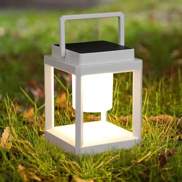 OBOSOE aurinkoenergialla toimiva retkeilylyhty ulkona, himmennettävä LED-lamppu, USB-lataus, vedenpitävä riippulyhty