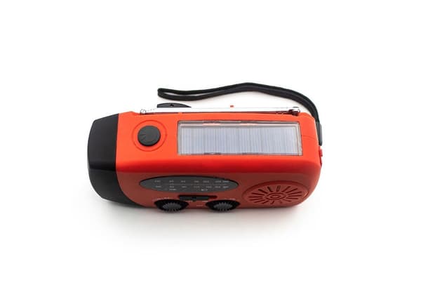 vevradio, nödradio, powerbank solcell laddare, DENVER SOLAR CRANK RADIO SCR-2005