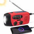 Miniatyrbild 10 av 11: vevradio, nödradio, powerbank solcell laddare, DENVER SOLAR CRANK RADIO SCR-2005